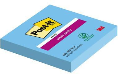 Post-it Haftnotiz Super Sticky 654-6SS-BLU 76x76mm 90Bl. ultrabl