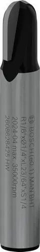 Bosch Hohlkehlfräser Arbeits-L.9,2mm D.9,5mm L.40mm Radius 3,2mm Schaft 1/4Zoll