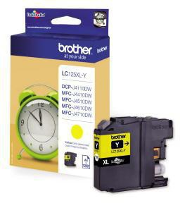 Brother Tintenpatrone LC125XLY 1.200Seiten gelb