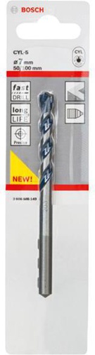 Bosch Betonbohrer CYL-5 Blue Granite D.7mm Arbeits-L.50mm L.100mm