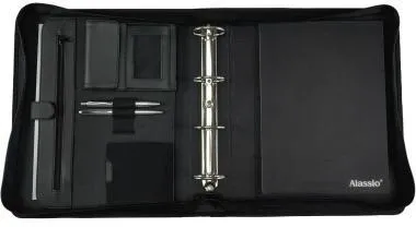 Alassio Schreibmappe AREZZO 30025 30x36x6cm Lederimitat schwarz