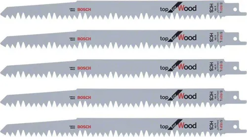 Bosch Säbelsägeblatt S 1531 L L.240mm B.19mm TPI 5 5mm 5 St./Karte