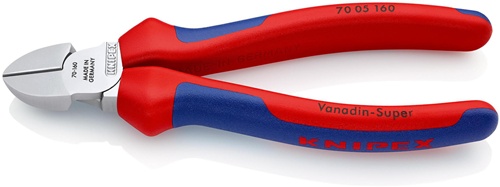 Seitenschneider L.160mm Kopf verchr.m.Mehrkomp.-Hüllen KNIPEX