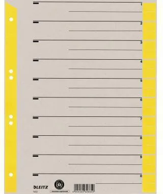 Leitz Trennblatt 16520015 DIN A4 230g Karton gelb 100 St./Pack.