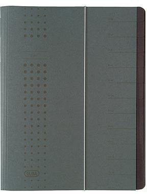ELBA Ordnungsmappe chic 400001032 DIN A4 12Fächer Karton anthrazit