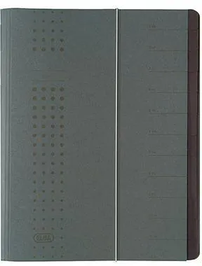 ELBA Ordnungsmappe chic 400001032 DIN A4 12Fächer Karton anthrazit