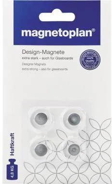 magnetoplan Magnet Design 1681020 Glasboard 20mm Acryl 4 St./Pack