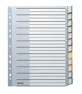 Leitz Register 12750000 DIN A5 12Blatt PP blanko