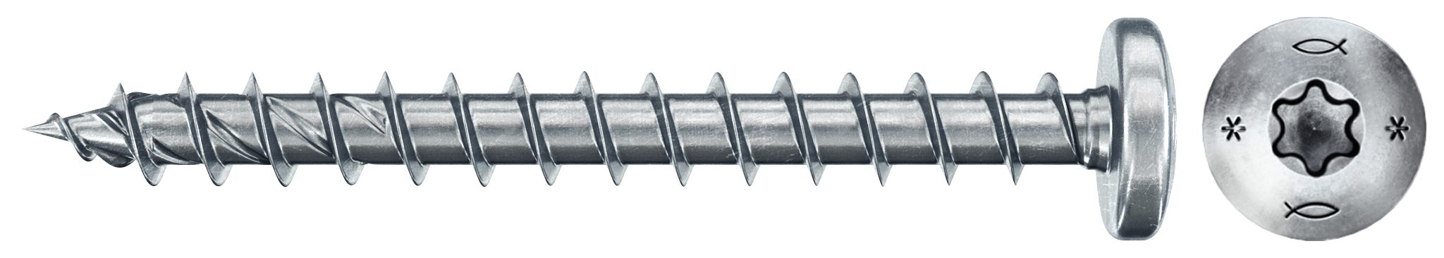 fischer PowerFast FPF II PTF 4,5 x 30 BC 200 Panhead mit Innenstern TX Vollgewinde galvanisch verzinkt, blau passiviert