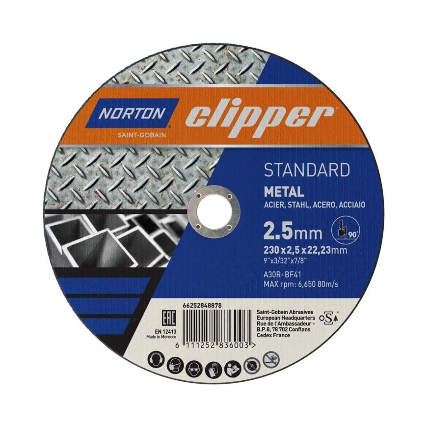 Norton Clipper STANDRAD Trenn- & Schruppscheibe METALL-INOX Typ 41