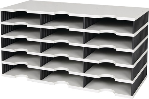 Sortierablage Trio Polystyrol grau/schwarz STYRO