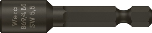 Steckschlüsseleinsatz 869/4M m.6-KT.-Antr.SW 5,5mm L.50mm m.Magnet WERA