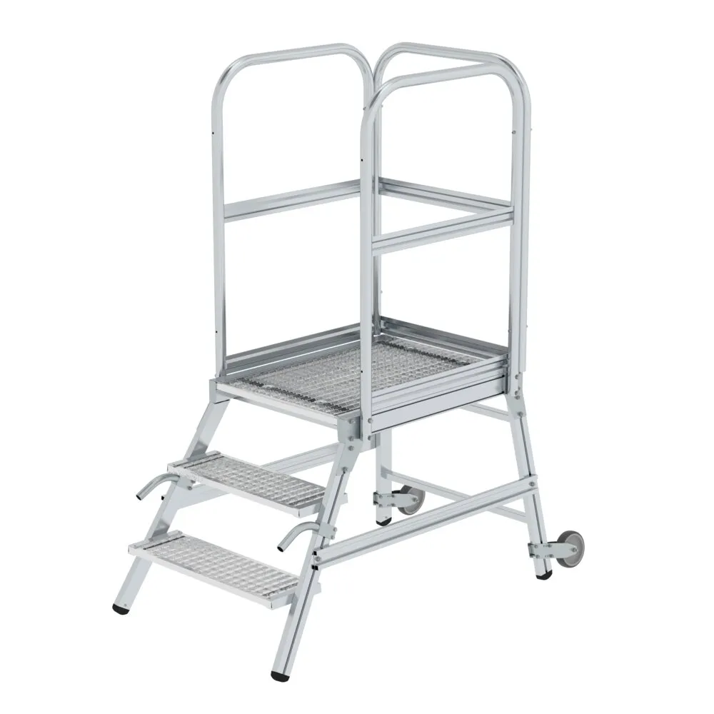 MUNK Podesttreppe mit Rollen und Griffen