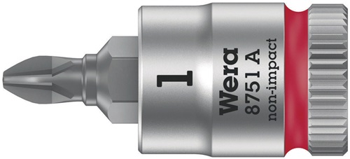 Schraubendrehereinsatz 8751 A Phillips 1/4 Zoll Kreuzschlitz PH PH 1 L.28mm WERA