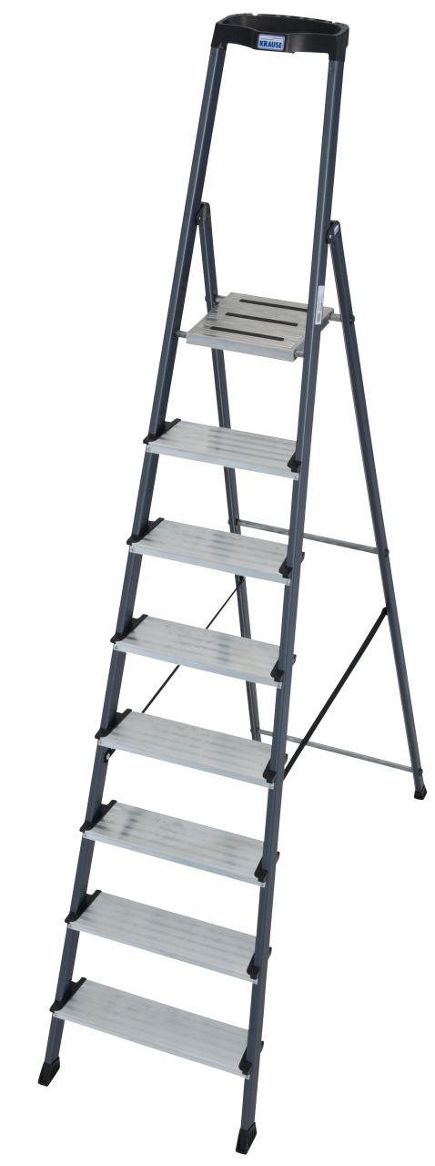 Krause MONTO Securo Stufen-Stehleiter eloxiert 1x8 Stufen