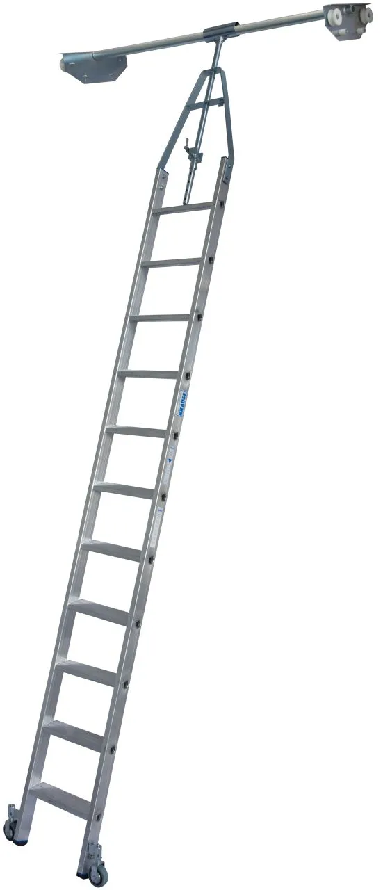 Krause STABILO Stufen-RegalLeiter Doppelregal Rundrohr-Schienenanlage 1x11 Stufen