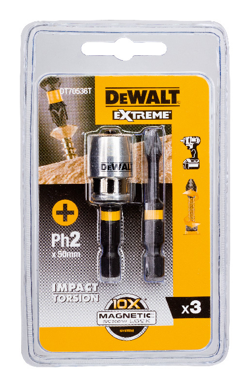 DEWALT DT70536T-QZ Bit-Set 3-tlg. schlagf. Ph2 50 mm