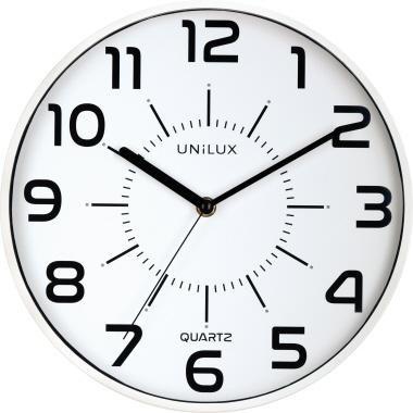 UNILUX Wanduhr POP WHITE 400094282 +Batterien weiß