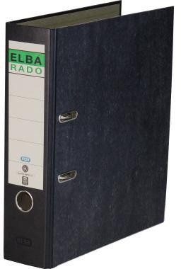 ELBA Ordner ELBArado 100081018 DIN A4 80mm Pappe schwarz