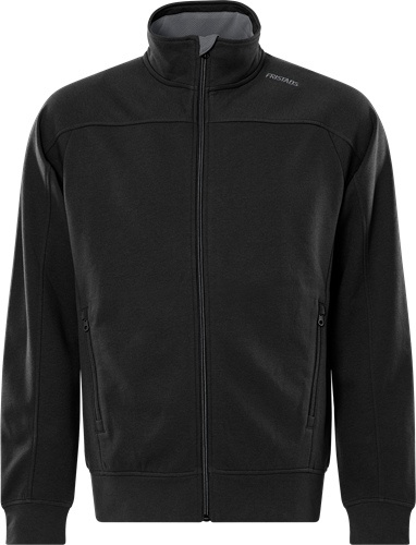 FRISTADS Sweatjacke 7552 GSM Gr.S Schwarz/Grau