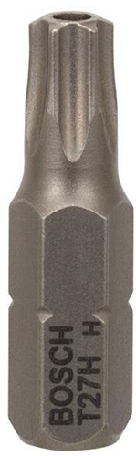 Bosch Schrauberbit Extra-Hart ISO 1173 C6.3 T27H L.25mm 1/4Zoll-Außen-6kt 2er Pack