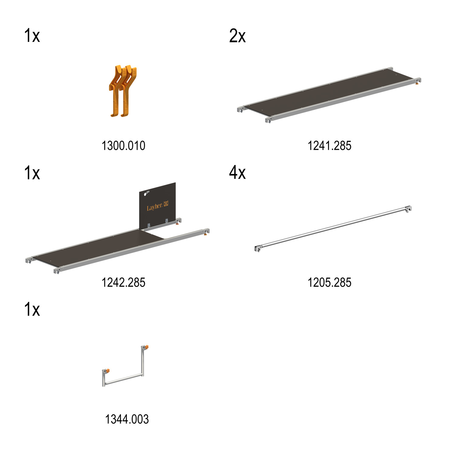 Layher Fahrgerüst Nachrüst-Set 2104 auf 1402104 Typ: 1400013