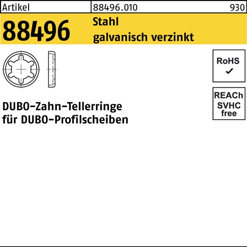 Zahntellerring R 88496 412-24,5x15,5 Stahl galv.verz. 100 Stück DUBO