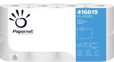 Papernet Toilettenpapier Special 416619 2lg. 250Bl. ws 8 Rl./Pack.
