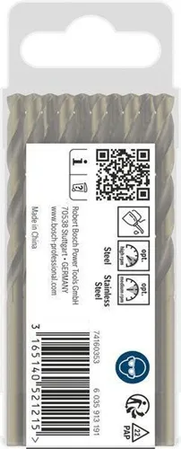 Bosch Metallbohrer PRO Stainless Steel Arbeits-L.52mm D.5,1mm L.86mm 10St.
