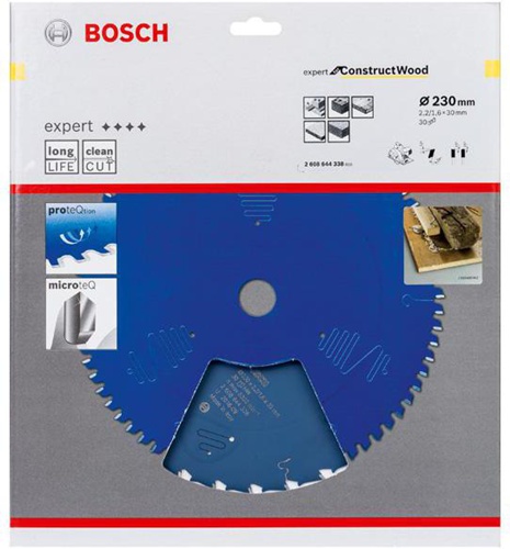 Bosch Kreissägeblatt Expert for Construct Wood 30Zähne Schnitt-B.2,2/1,6mm Zahnform WZ+Pyramide 