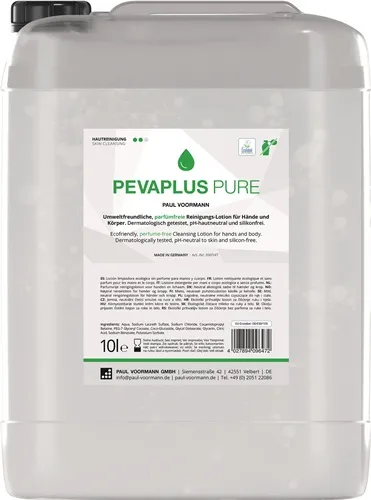 Handreinigung PEVAPLUS PURE 10l unparfümiert Kanister PAUL VOORMANN