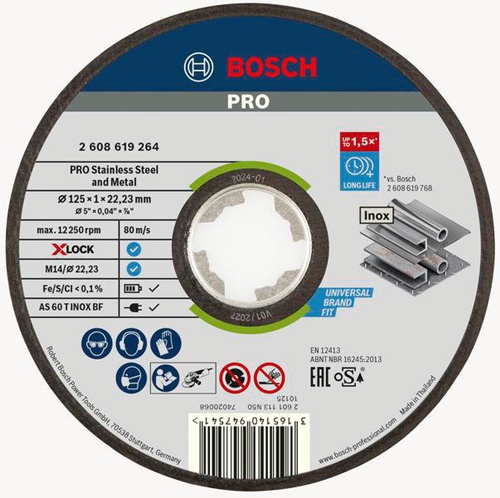 Bosch Trennscheibe PRO Stainless Steel and Metal gerade X-LOCK 