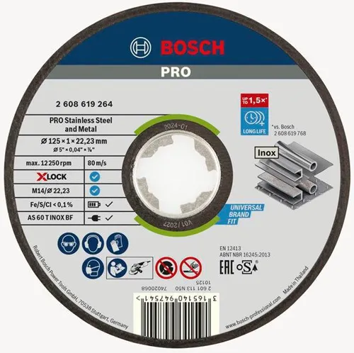 Bosch Trennscheibe PRO Stainless Steel and Metal D.125mm Dicke 1mm gerade X-LOCK