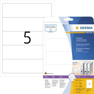 HERMA Ordnerrückenschild 5032 breit/kurz weiß 125 St./Pack.