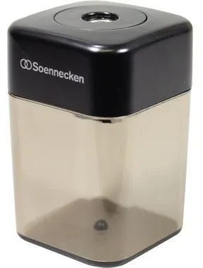 Soennecken Spitzdose 3399 einfach Metallspitzer schwarz/transparent