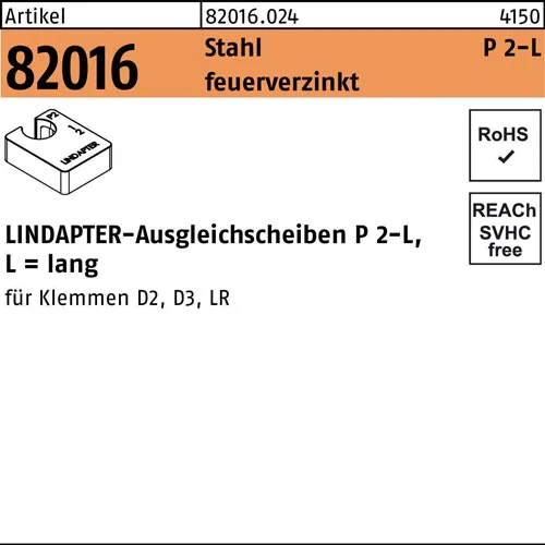 Ausgleichscheibe R 82016 GTW 40 P2 M16/16,0 Stahl feuerverz. 1St. LINDAPTER