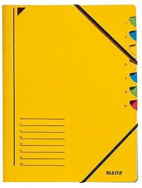 Leitz Ordnungsmappe 39070015 DIN A4 7Fächer farbig Karton gelb