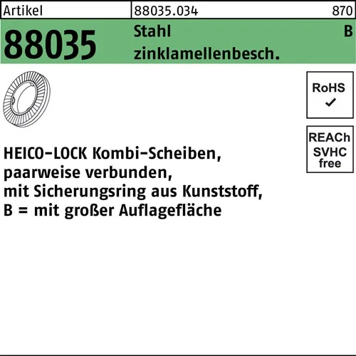 Kombischeibe R 88035 HKB-16 Stahl flZnnc 100 Stück HEICO
