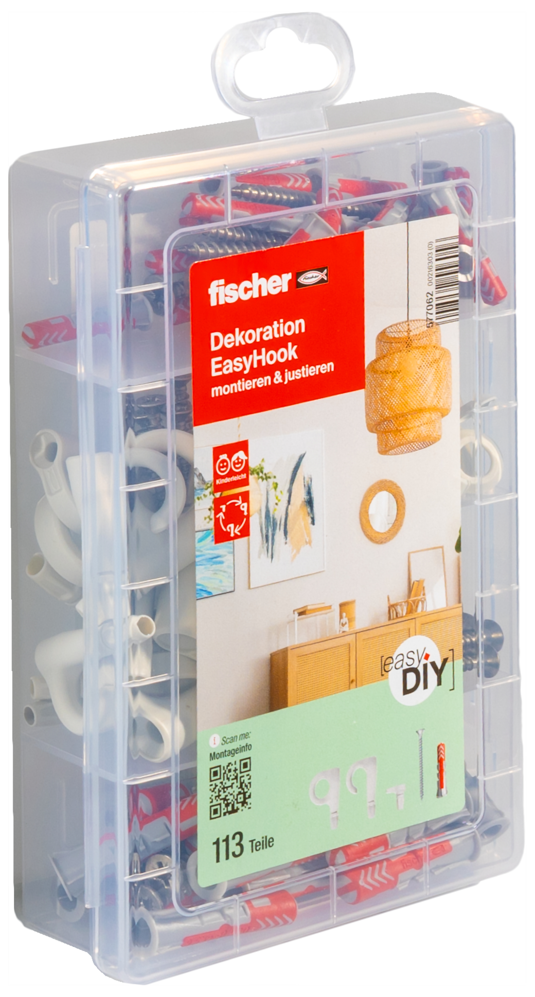 fischer EasyDIY Box Dekoration EasyHook + Schraube (113 Teile)