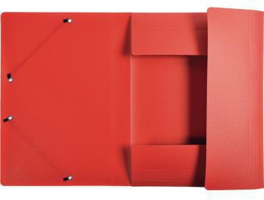 Exacompta Sammelmappe Opak 55085E A4 PP Gummizug 3Klappen rot