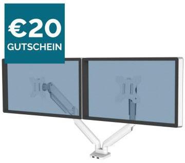 Fellowes Monitorarm doppelt Platinum Series 8056301 weiß