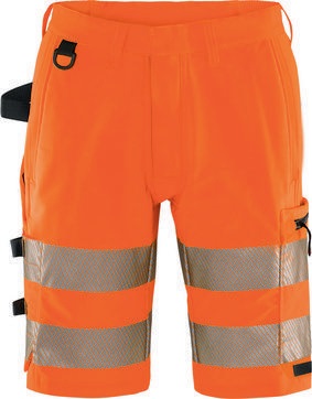 FRISTADS Stretch-Shorts High Vis Green 2648 GSTP Gr.C66 warnschutz-orange