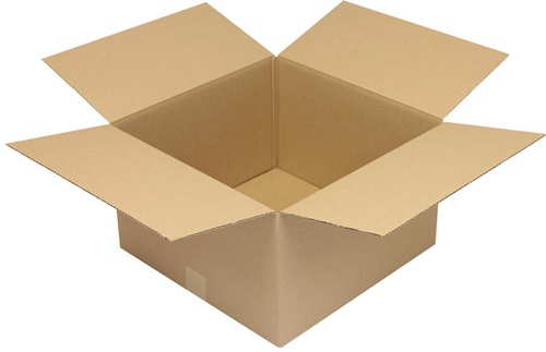 Faltkarton 1-wellig Maße 400x400x240mm Qualität 1.20 B braun TRANSPAK
