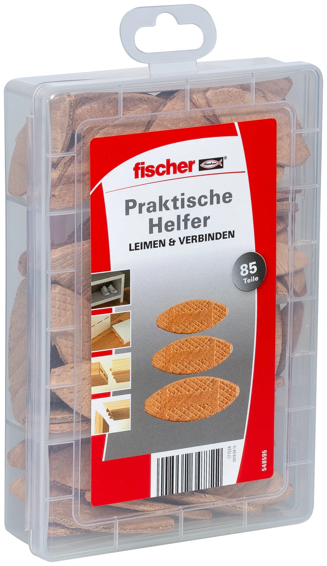 fischer Praktische Helfer Leimen &amp; Verbinden mit Flachdübeln (85 Teile)