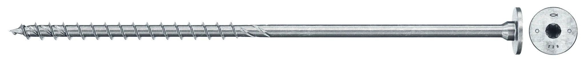 fischer PowerFast FPF II STP 8,0 x 300 BC 50 Stufensenkkopf mit Innenstern TX Teilgewinde galvanisch verzinkt blau passiviert