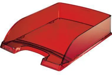 Leitz Briefablage Transparent Plus 52260028 DIN A4 PS dunkelrot
