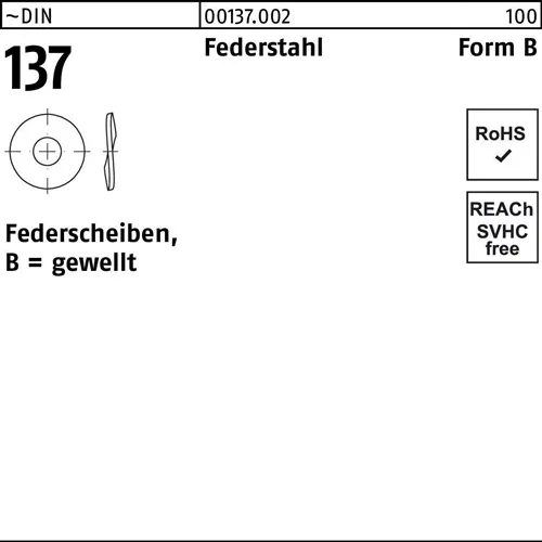 Federscheibe DIN 137 B 5 Federstahl 1000 Stück