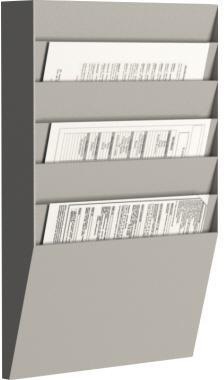 Paperflow Wand-Sortiertafel H 6F A4H1X6.02 DIN A4 grau