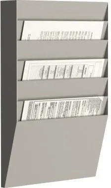 Paperflow Wand-Sortiertafel H 6F A4H1X6.02 DIN A4 grau