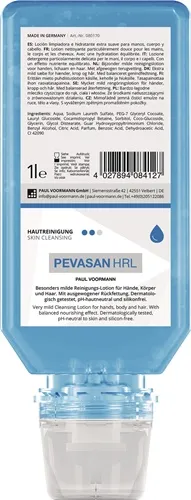 Handreinigung PEVASAN HRL 1l silikonfrei,pH-neutral Softflasche PAUL VOORMANN